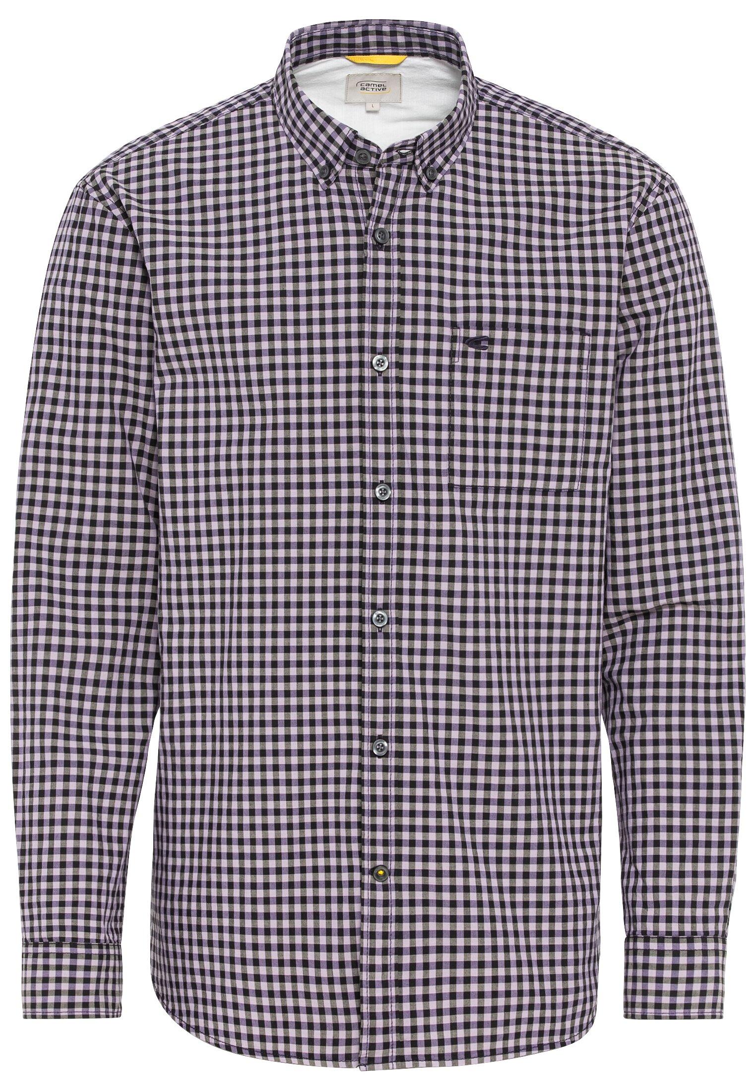 Vichy Karohemd aus reiner Baumwolle L Regular Fit - Lilac