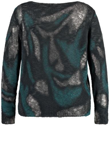 Pullover mit Print 50 Gerade geschnitten | Lässige Passform - Black Gemustert