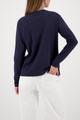 Langarmshirt mit Strassstein-Motiv 38 - Marine