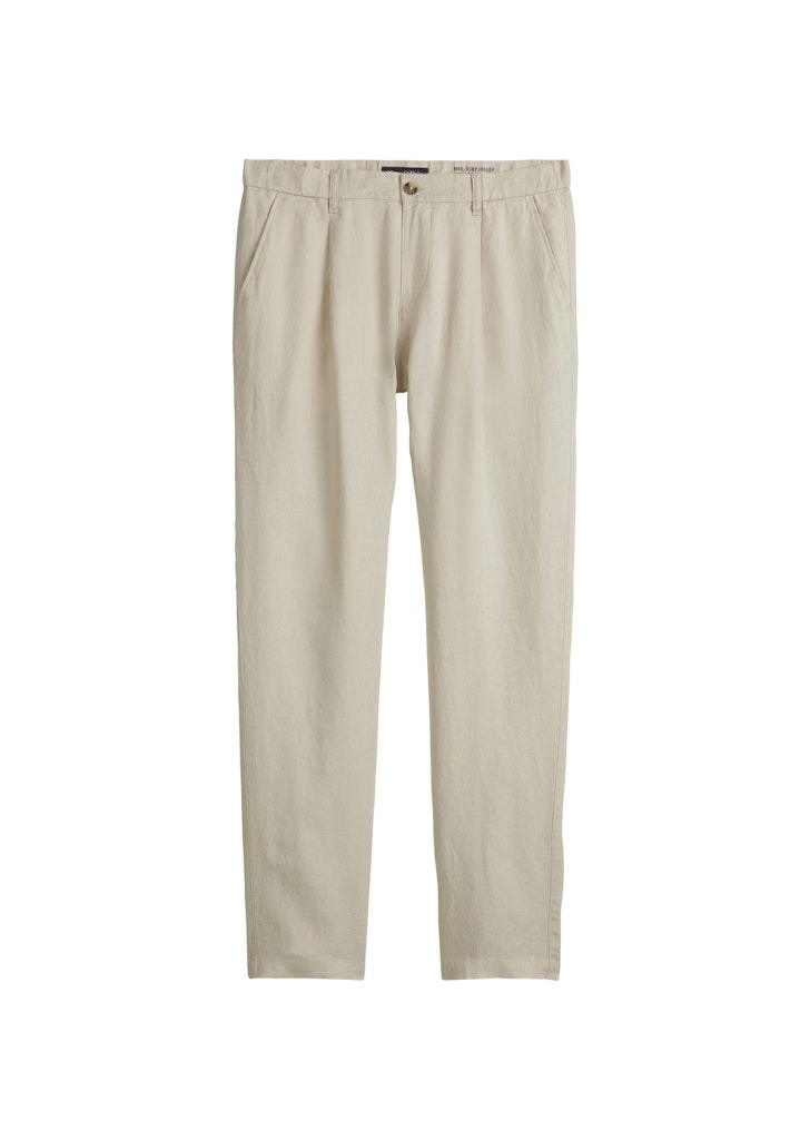 Leinenhose Modell OSBY jogger pleats 38 32 Tapered Fit - Gray Silk