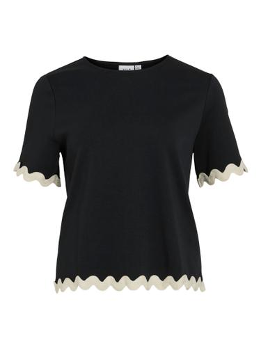 VICALISA O-NECK 2/4 TOP L Normal geschnitten - Black Beauty