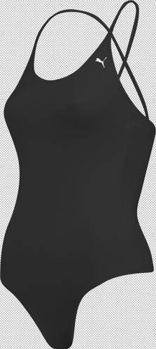 PUMA Damen Badeanzug SWIM WOMEN V-NECK CROSSBACK SW L in Schwarz