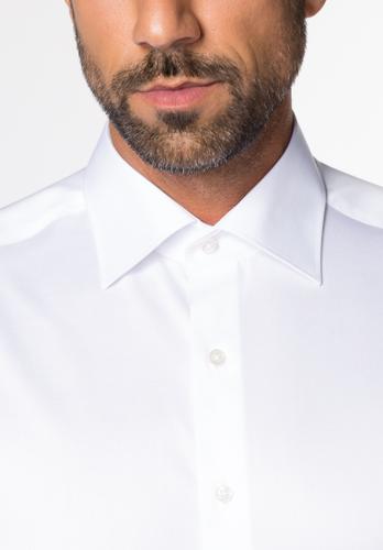 Luxury Shirt Twill Langarm 41/Langarm - 65cm MODERN FIT - Weiß