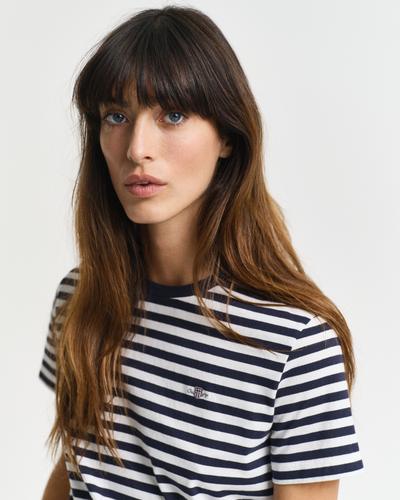 Shield T-Shirt mit Streifen S - Evening Blue