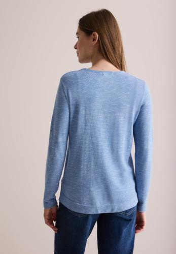 Strukturpullover M - Heather Sky Blue