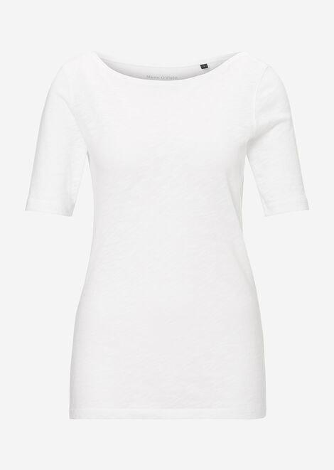 Slub-Jersey-T-Shirt regular S Regular Fit - White