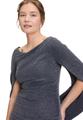 Cocktailkleid 40 Figurnah - Dunkelblau/grau