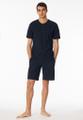 T-Shirt Knopfleiste Blau 52