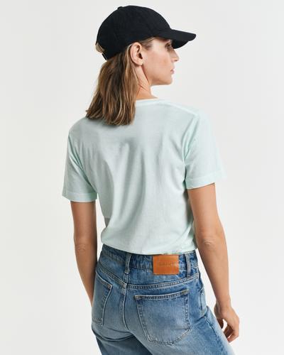 Sunfaded V-Neck T-Shirt S - Faded Mint