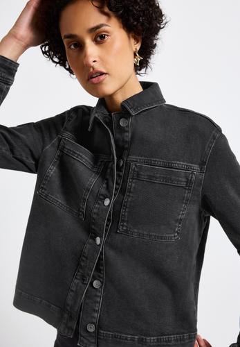 Jeansjacke mit Brusttaschen 34 - Black Washed