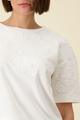 Sweatshirt mit Stick 36 - Cream