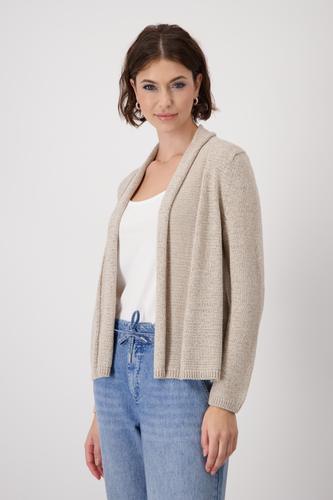 Stricküberwurf mit Schalkragen 36 - Warm Sand