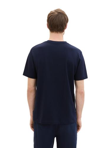 T-Shirt mit Piqué Struktur XXL Regular Fit - Sky Captain Blue