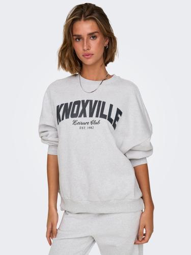 ONLDEBORAH L/S CLUB O-NECK SWT M Normal geschnitten - Light Grey Melange