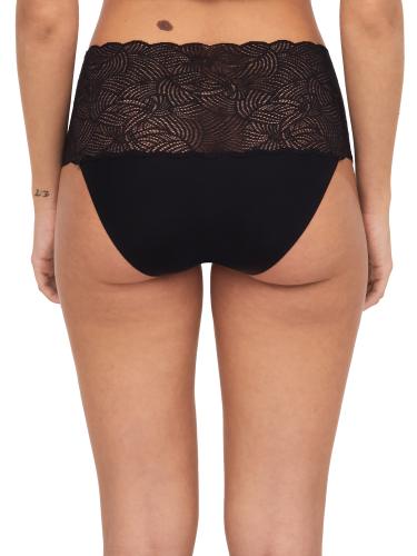 SOFTSTRETCH Taillenslip mit Spitze TU - Schwarz