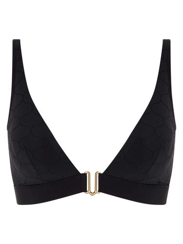 Glow Bügelloser tiefausgeschnittener Bikini T-Shirt BH S - Schwarz