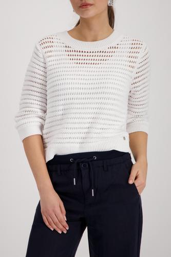 Ajour-Strickpullover 40 - Cream