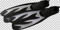 TECNOPRO Kinder Taucherflossen F5 JR 30-31 in Schwarz