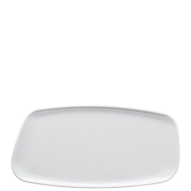 Rosenthal Servierplatte »Junto Weiß Platte 30 x 15 cm«, Porzellan, (1-tlg)