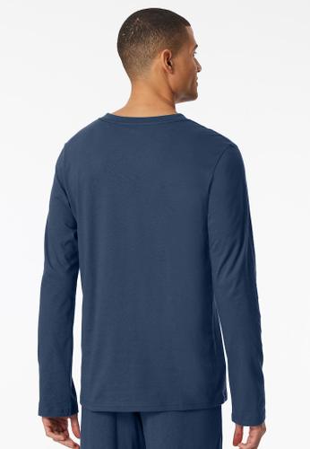 Langarmshirt V-Ausschnitt Blau 52