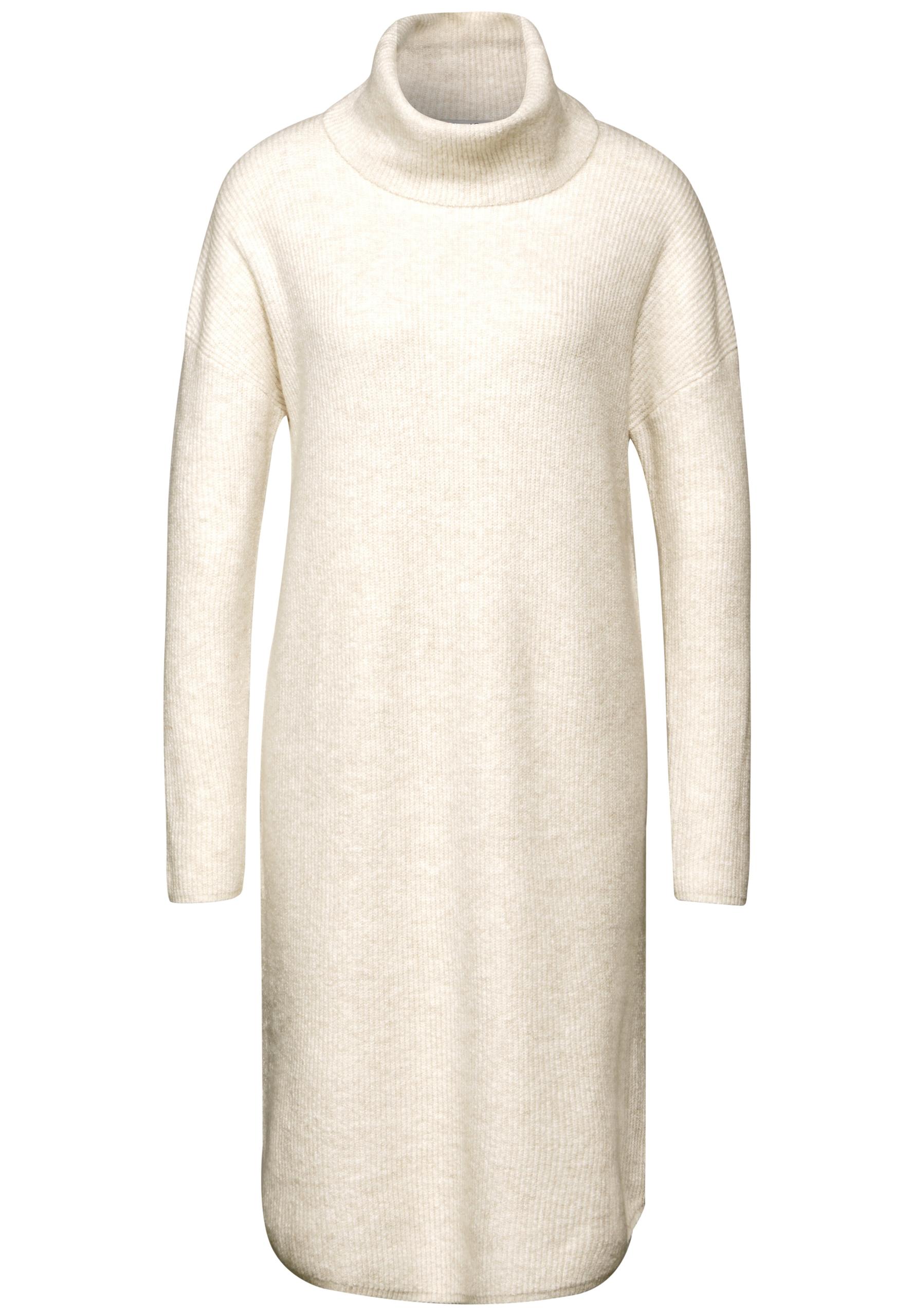 Kleid mit Rollkragen 38 - Cream White Melange