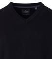Pullover mit V-Ausschnitt uni 004430 4XL - Schwarz