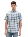 Kurzarmhemd mit Karomuster XL Regular Fit - Light Blue Multicolor Check