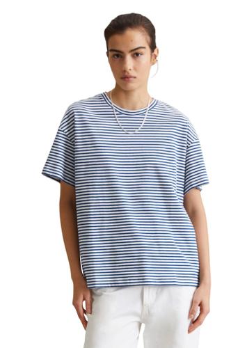 Streifen-T-Shirt relaxed S Relaxed Fit - Medium Blue_multi_03
