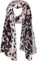 Schal mit Leomuster OS - Creamy Beige Gemustert