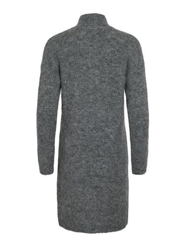 VINYNNI HIGHNECK L/S KNIT DRESS/BFS M Locker geschnitten - Dark Grey Melange