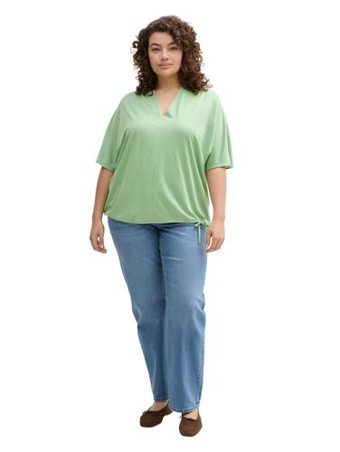 Plus Size - T-Shirt mit V-Ausschnitt 48 Regular Fit - True Green