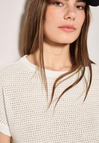 Ajour Shirt - Weiß / XL