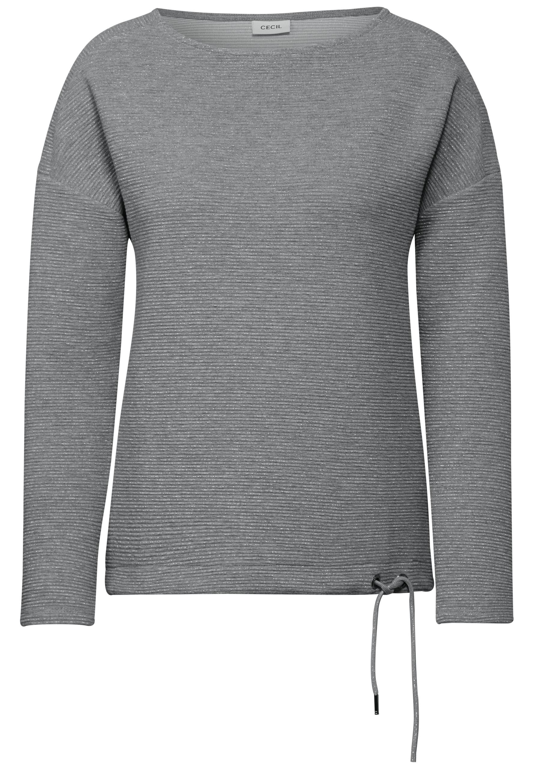 Glitzerndes Ottoman Shirt XL - Platinum Grey Mel.