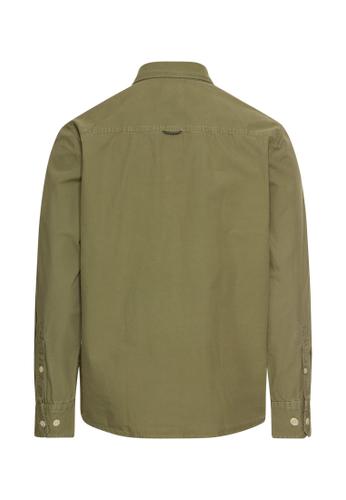 Baumwollhemd mit Brusttasche Grün 3XL