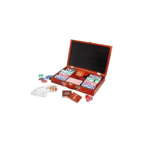 Natural Games Pokerset in Holzkoffer mit 200 Chips
