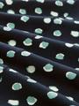 Kleid mit Raffungen 46 Regular Fit - Navy Green Dots