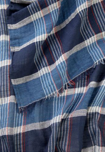 Schal aus Organic Cotton Blau OS