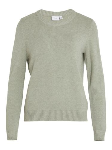 VIRIL O-NECK L/S  KNIT TOP - NOOS L Normal geschnitten - Oil Green
