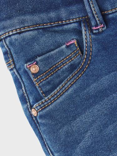 NMFSALLI SLIM FLEECE JEANS 6236-AN P 104 Slim Fit - Dark Blue Denim
