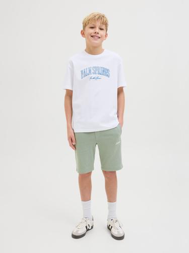 JJDETROIT TEE SS CREW NECK JNR 176 Locker geschnitten - White