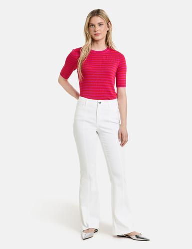 Bootcut Jeans 36 Figurbetont - White