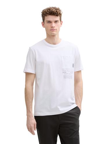 T-Shirt mit Brusttasche XXL Regular Fit - White