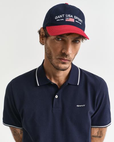 Tipped Piqué Poloshirt L - Evening Blue