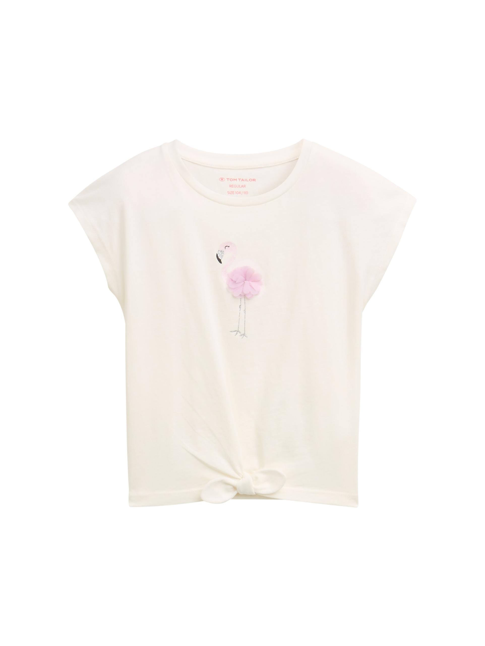 T-Shirt mit Knoten-Detail 92/98 Regular Fit - Whisper White