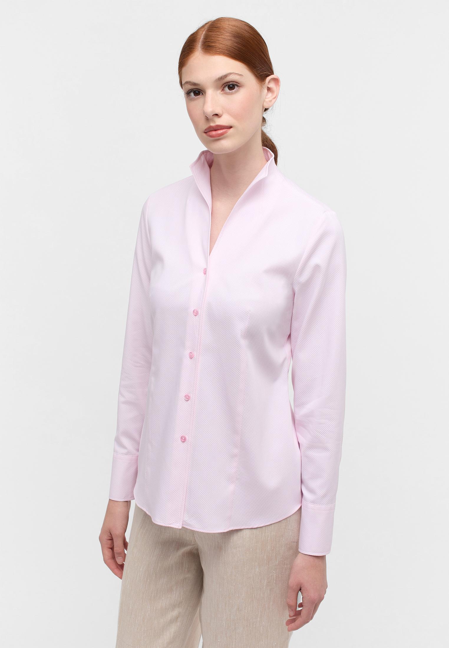 Bluse Jacquard Langarm 36/Langarm REGULAR FIT - Rosa