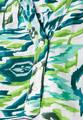 Gemusterte Leinenmix-Bluse L - Green Lagoon