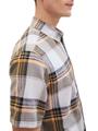 Hemd mit Leinen XL Regular Fit - Olive Orange Linen Check