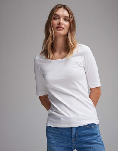 OPUS Kurzarmshirt »Daily F« im Basic-Look - Weiß / 40