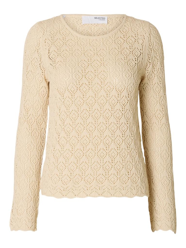 SLFNIVA LS KNIT O-NECK Grau XS