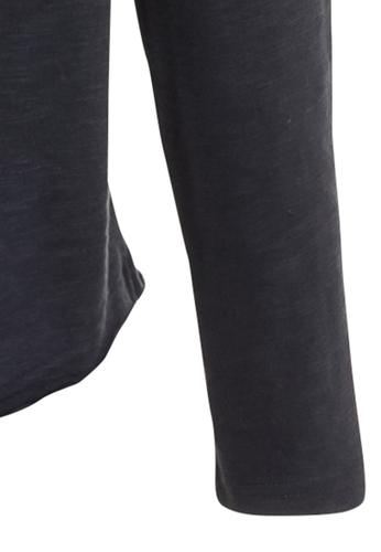 Langarmshirt aus reiner Baumwolle S Regular Fit - Dark Navy